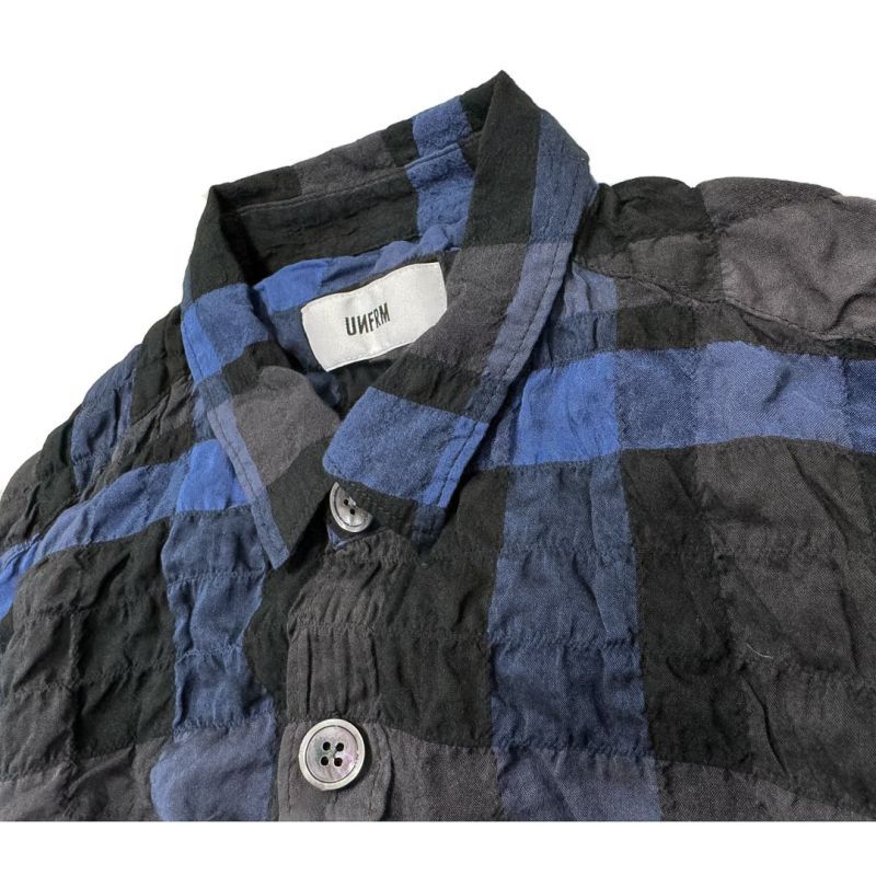  UNFRM COTTON / RAYON SHIRRING CHECK SHIRT