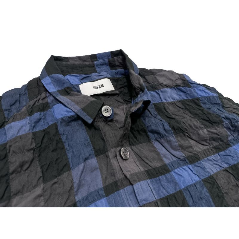  UNFRM OUTDOOR STANDARD COTTON  RAYON SHIRRING CHECK SHIRT